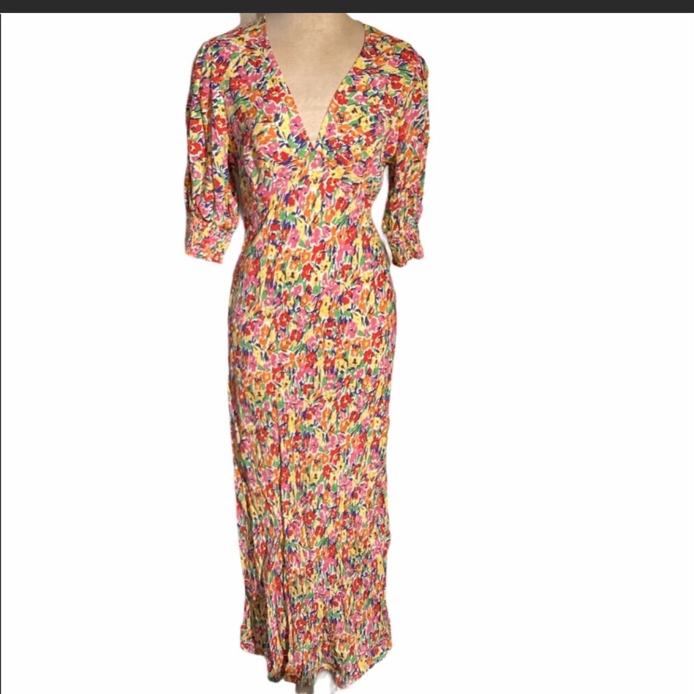 Rixo Floral Puff Sleeve Dress - Picture 13 of 13